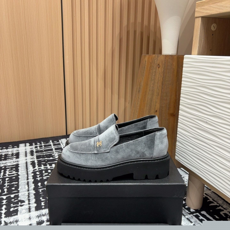 Ch*el leather shoes
